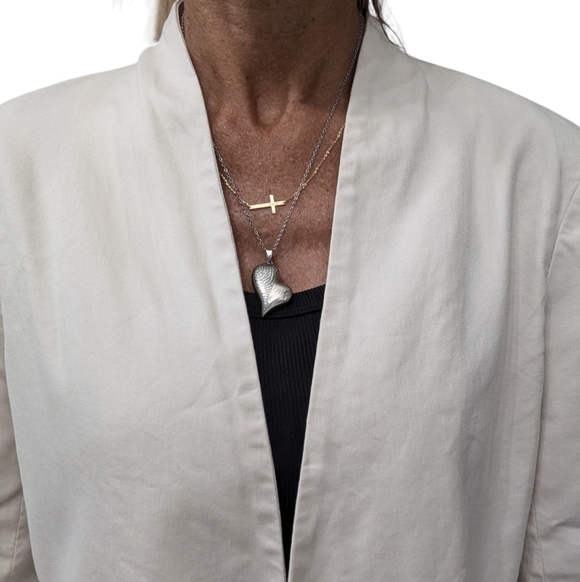 Babaton Linen Blend Cream Blazer Jacket Size 10 Minimalist Quiet Luxury - Picture 4 of 9